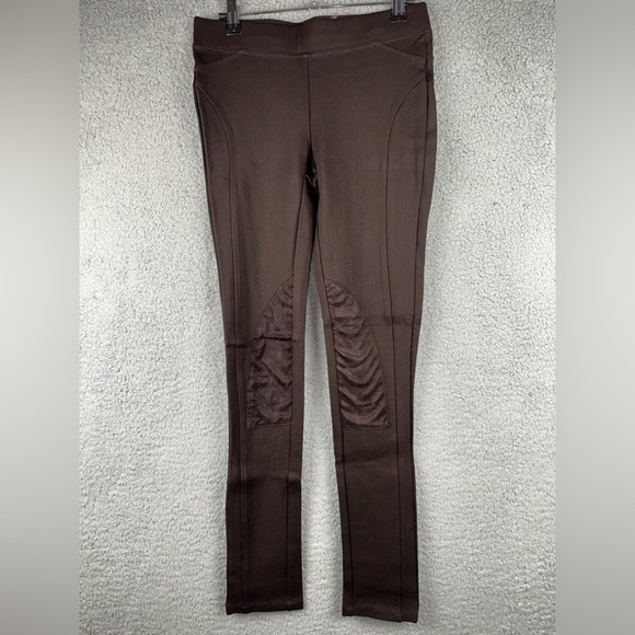 Love Token Pants Womens Small Brown Faux Suede Patch Knee Leggings - Picture 2 of 7